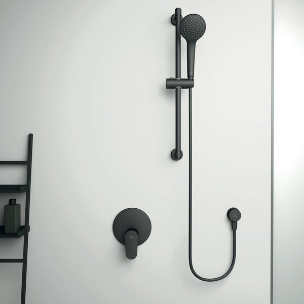 Mat crni metalni set za tuš kabinu Silk Black – Ideal Standard-image-1