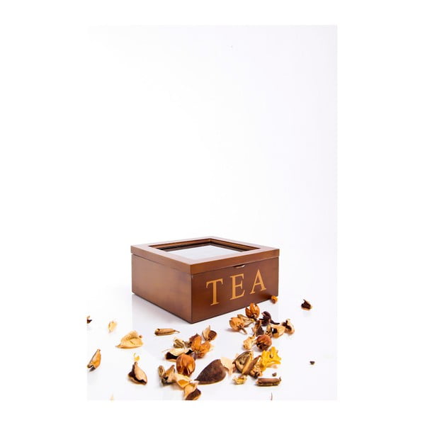 Drvena kutija za čaj, 4 pretinca