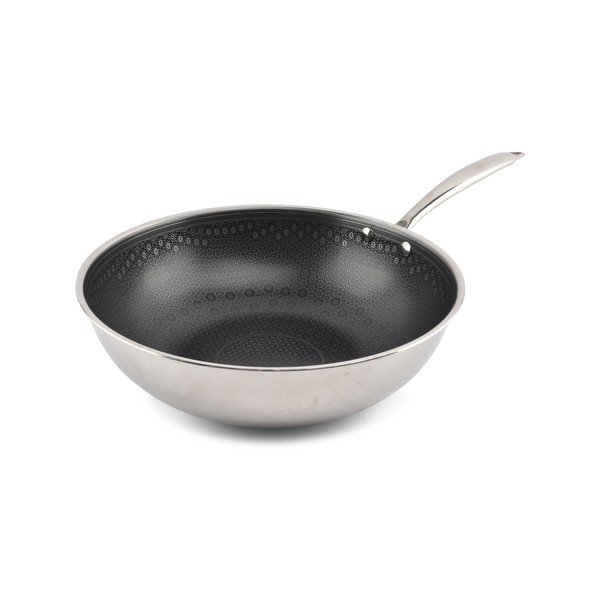 Wok tava s neprijanjajućom površinom od nehrđajućeg čelika ø 31,5 cm Fusion – BonBistro