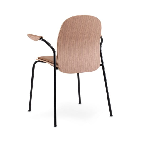 Smeđe/konjak smeđe blagovaonske stolice u setu s naslonima za ruke/sklopive 2 kom u dekoru oraha Book – Gazzda-image-4