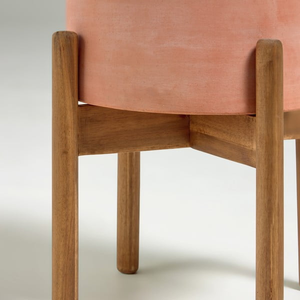 Terakota tegla na drvenom postolju Kave Home Dalva, ⌀ 30 cm-image-1