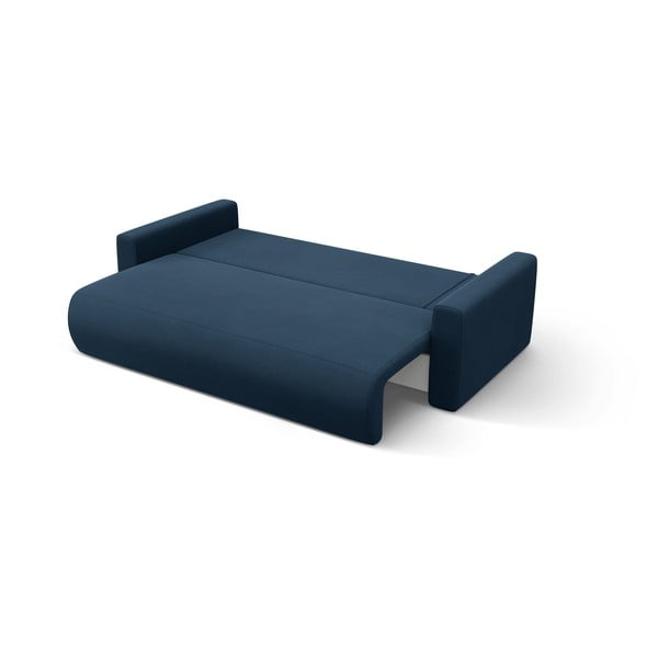 Tamno plava baršunasti sklopiva/s prostorom za odlaganje kutna garnitura Belfast – Cosmopolitan Design-image-4