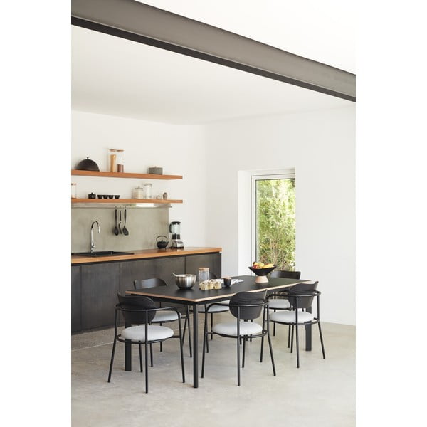 Crna i siva blagovaonska stolica u dekoru jasena Eclipse - Teulat-image-1