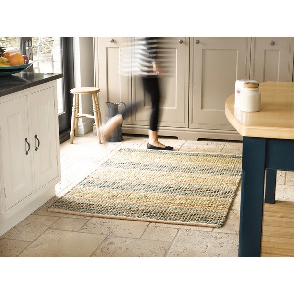 Sag od morskih algi, jute i pamuka Flair Rugs Blue, 80 x 150 cm-image-1