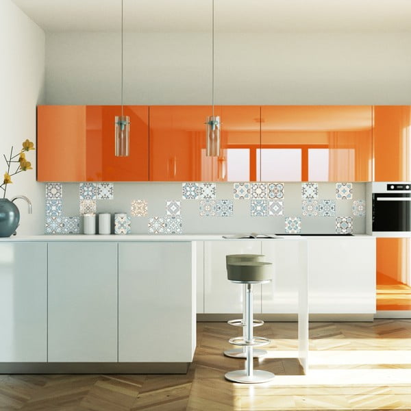 Set s 24 ukrasne naljepnice za zid Ambiance Underwater Garden, 10 x 10 cm-image-1