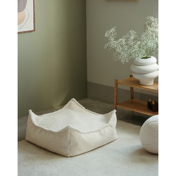 Krem vreća za bebe od bouclé tkanine Square – Wigiwama-image-1