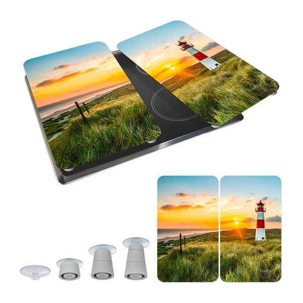 Poklopci za štednjak od kaljenog stakla u setu od 2 komada 52x30 cm Lighthouse - Maximex-image-2