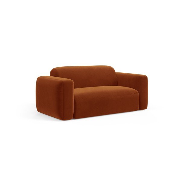 Baršunasti sofa boja terakote 180 cm Strino – Cosmopolitan Design-image-1