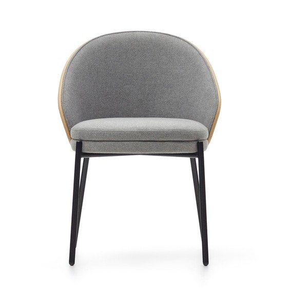 Siva/u prirodnoj boji podstavljena blagovaonska stolica Eamy – Kave Home-image-2