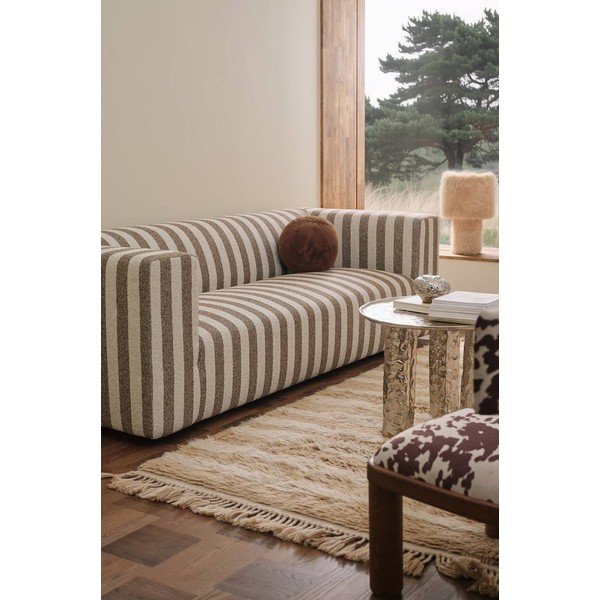 Smeđa/krem sofa od šenila 220 cm Lisa – Ellos Home-image-1