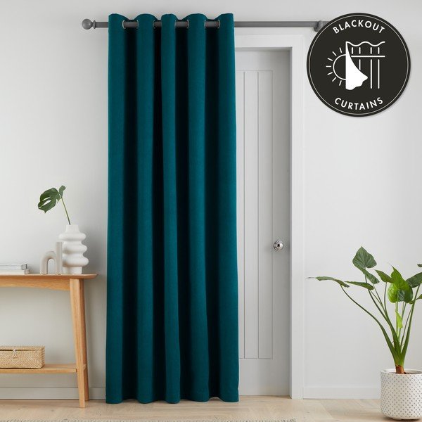 Tirkizna zatamnjujuća zavjesa za vrata 117x213 cm Wilson – Catherine Lansfield-image-4