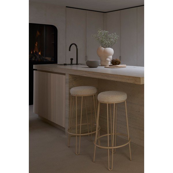 Krem podstavljena barska stolica (visine sjedala 73 cm) Alice – Light & Living-image-1