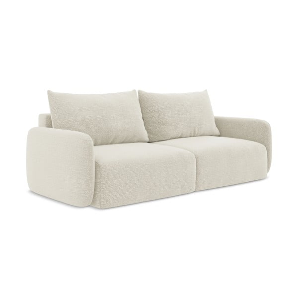 Krem sklopiva/s prostorom za odlaganje sofa 238 cm Kalena – Makamii-image-1