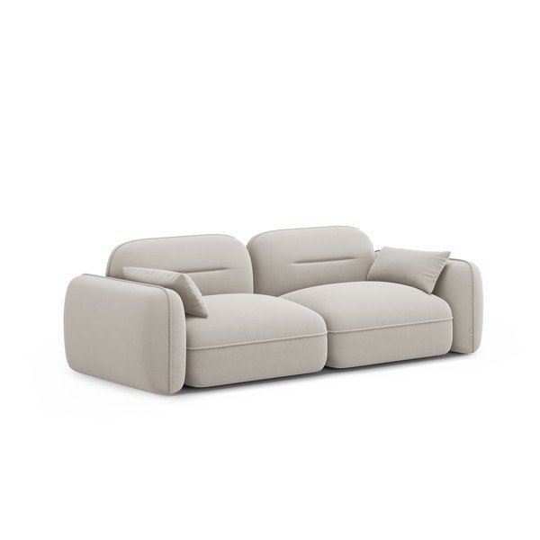 Krem baršunasta sofa 230 cm Audrey – Interieurs 86-image-2