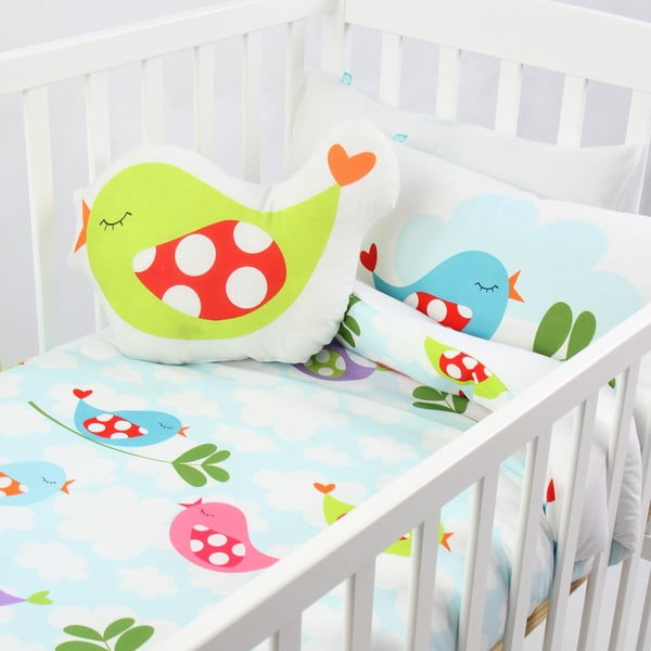 Dječja pamučna posteljina Mr. Fox Little birds, 100 x 120 cm-image-2