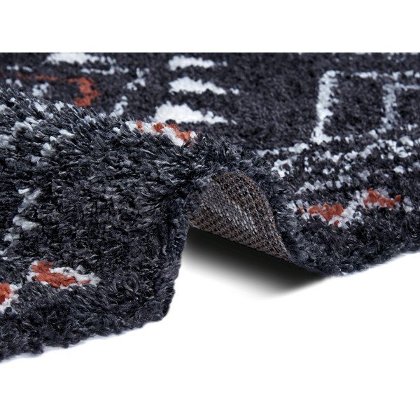 Crni tepih metvice hurley, 80 x 150 cm-image-1