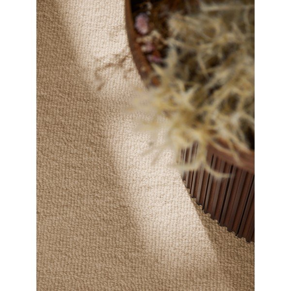 Ručno rađen vunen okrugao tepih u prirodnoj boji ø 160 cm Puristic Knots – Elle Decoration-image-3