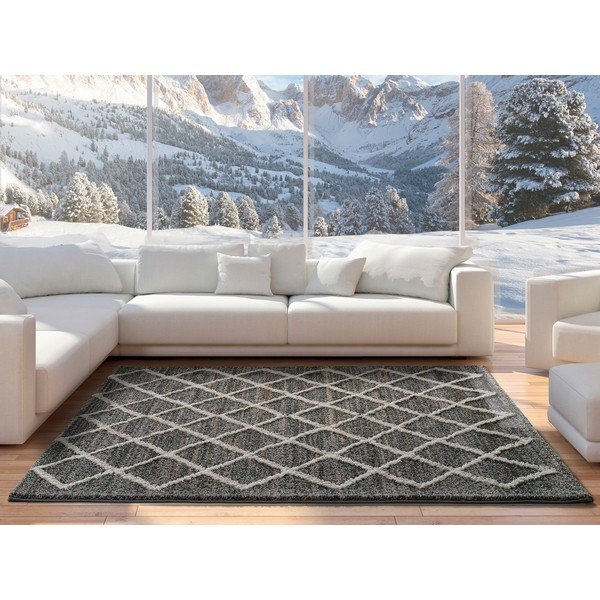 Sivi tepih Universal Farah Cross, 120 x 170 cm-image-1