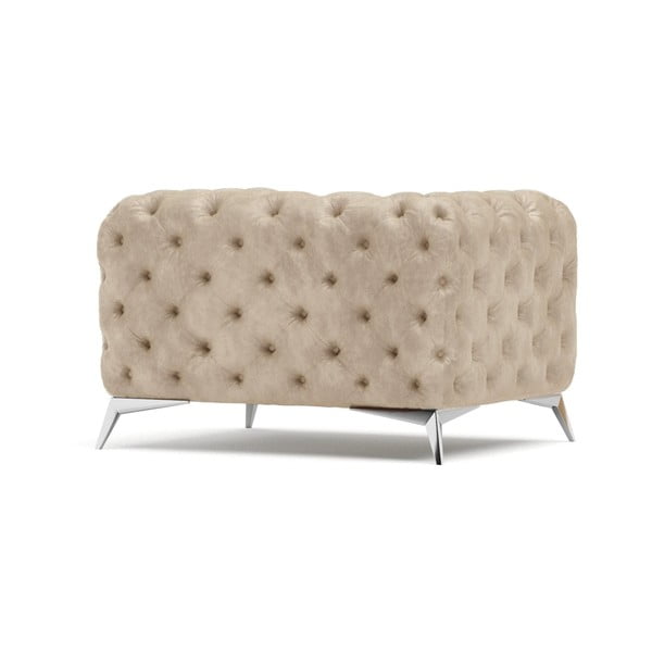 Bež baršunasti fotelja Chelsea – Ropez-image-2