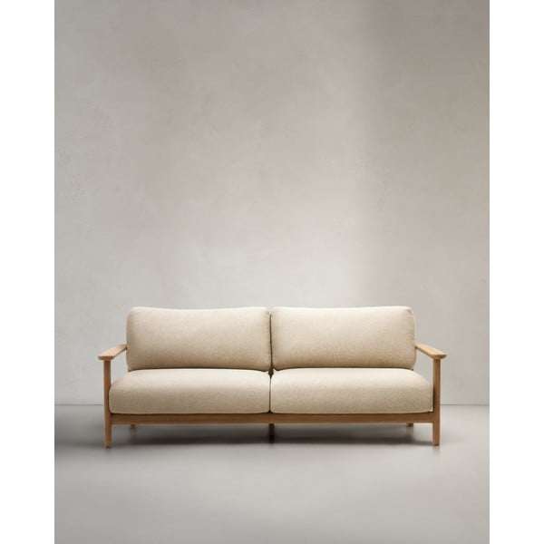 Bež/u prirodnoj boji vrtna sofa od masivne tikovine Tirant – Kave Home-image-1