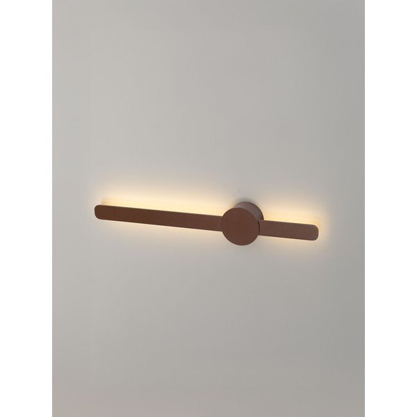 Smeđa LED zidna lampa aluminijska Norei – Nova Luce-image-1