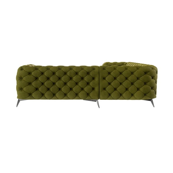 Zelena baršunasti kutna garnitura Chelsea – Ropez-image-2