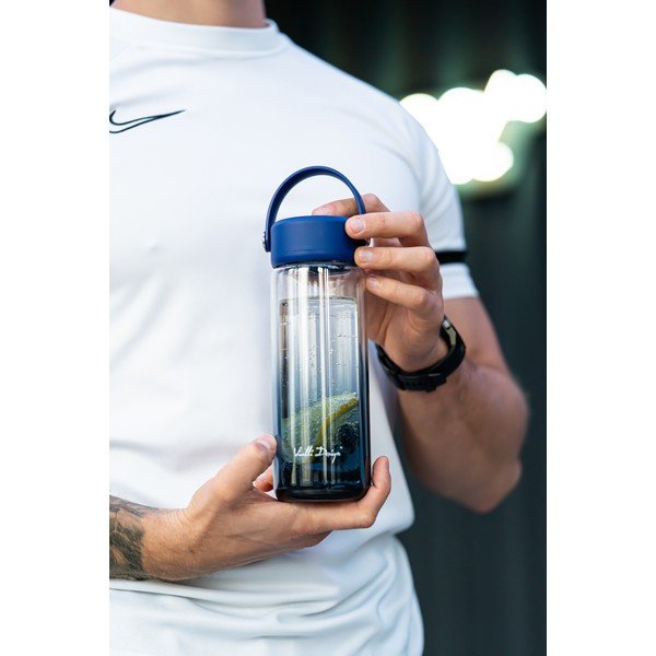 Plava staklena boca za vodu 350 ml Fuori – Vialli Design-image-1