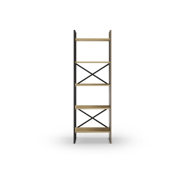 Biblioteka u dekoru hrasta u prirodnoj boji 58x175 cm Ara – Marckeric