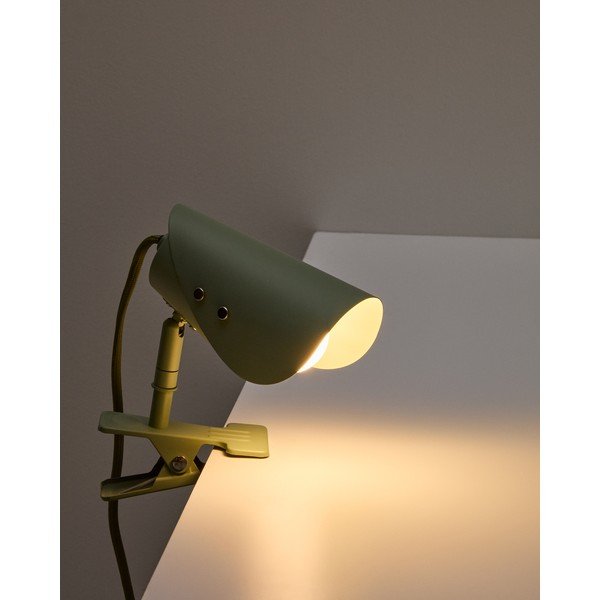 Zelena metalna stolna lampa s hvataljkom (visina 16 cm) Jula – Kave Home-image-1