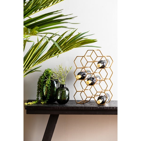 Metalni stalak za vino brončane boje za 12 boca Salbris - Light & Living-image-1