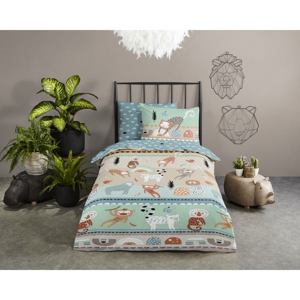 Pamučna dječja posteljina za krevet za jednu osobu/za produženi krevet 140x220 cm Play – Good Morning-image-1