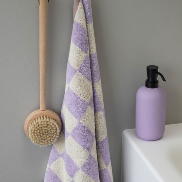Svijetlo žuto-ljubičasti ručnik od organskog pamuka 70x133 cm Retro - Mette Ditmer Denmark-image-3
