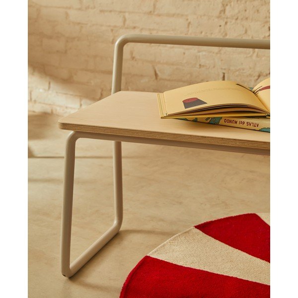 Bež/u prirodnoj boji klupa Tinn – Kave Home-image-1