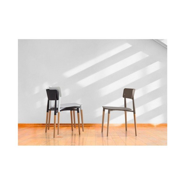 Set od 4 sive blagovaonske stolice s drvenim nogama sømcasa Claire-image-2