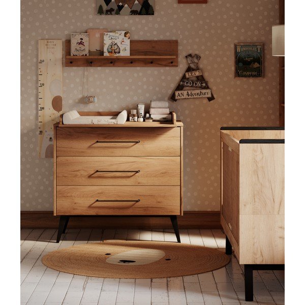 Stol za presvlačenje u dekoru bukve u prirodnoj boji Retro – Pinio-image-1