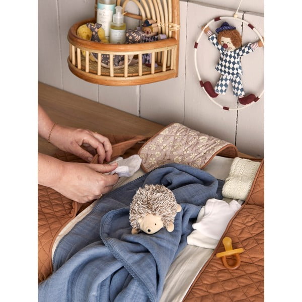 Tamnoplava pamučna deka za bebe 100x80 cm Muslin - Bloomingville Mini-image-4