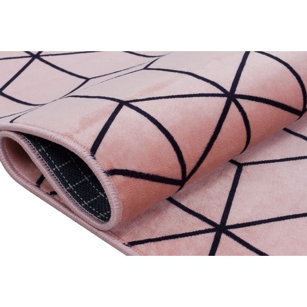 Ružičasti perivi tepih 160x100 cm - Vitaus-image-2