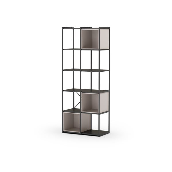 Crna/krem biblioteka 71x179 cm Anya – Marckeric-image-3