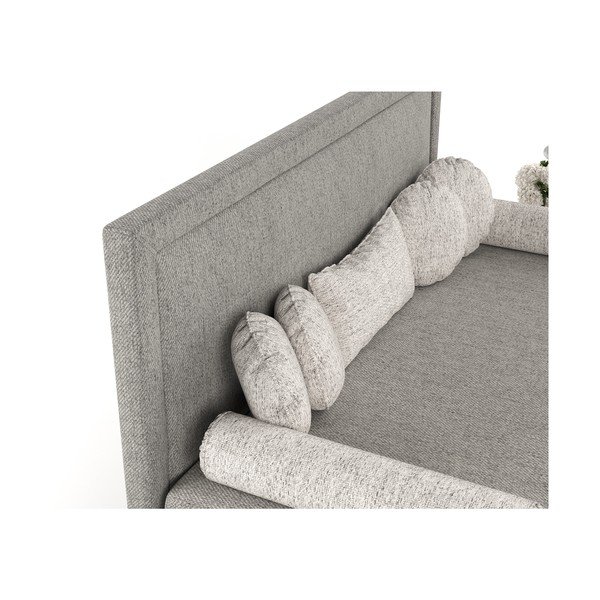 Sivi tapecirani krevet 90x200 cm Scala – Maison de Rêve-image-1