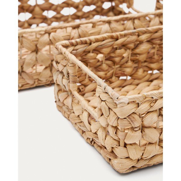 Košare u setu 2 kom od vodenog zumbula 36x27x9 cm Tressa – Kave Home-image-1
