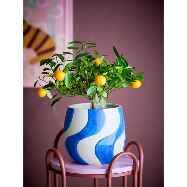 Ručno oslikana ukrasna tegla za cvijeće od kamenine ø 20,5 cm Romy – Bloomingville-image-2