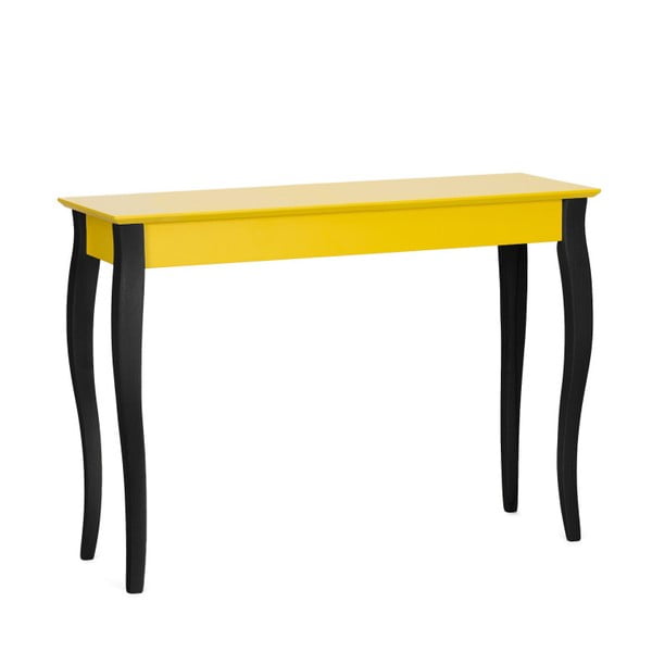 Žuti konzolni stol s crnim nogama Ragaba Lilo širine 105 cm