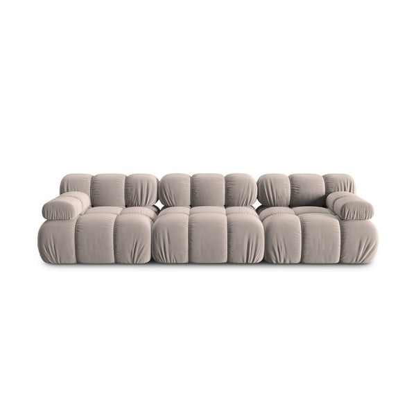 Svjetlo smeđa baršunasti sofa 282 cm Bellis – Micadoni 