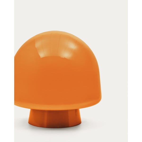 Narančasta stolna lampa sa staklenim sjenilom (visina 20 cm) Reig – Kave Home-image-2