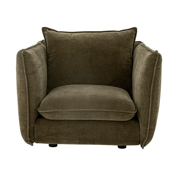 Tamno zelena baršunasti fotelja Austin – Bloomingville-image-3