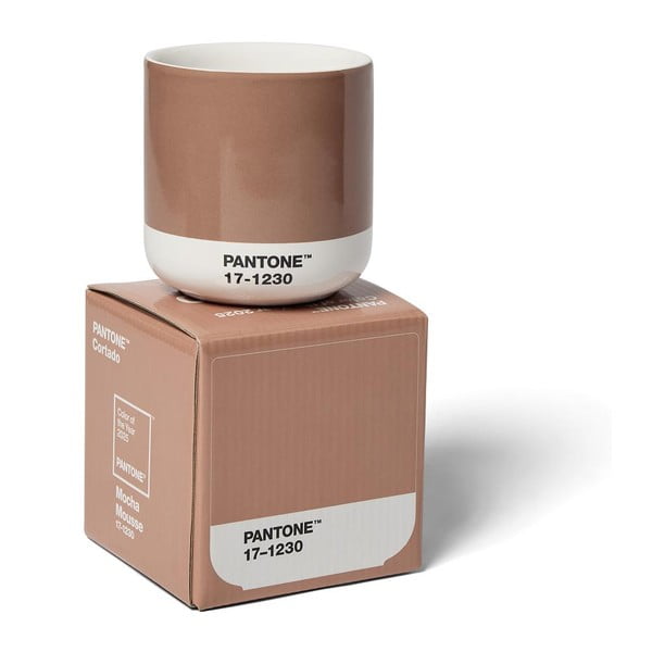 Svjetlo smeđa keramička šalica 175 ml Cortado Mocha Mousse 17-1230 – Pantone-image-1