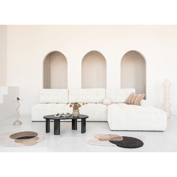 Krem sklopiva/s prostorom za odlaganje kutna garnitura (s desnim kutom) Lulu – Miuform-image-1