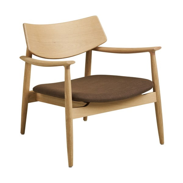 Smeđa fotelja s naslonjačem za noge Olvera – House Nordic-image-3