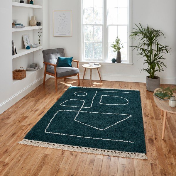Smaragdno zeleni tepih Think Rugs Boho, 160 x 220 cm-image-1