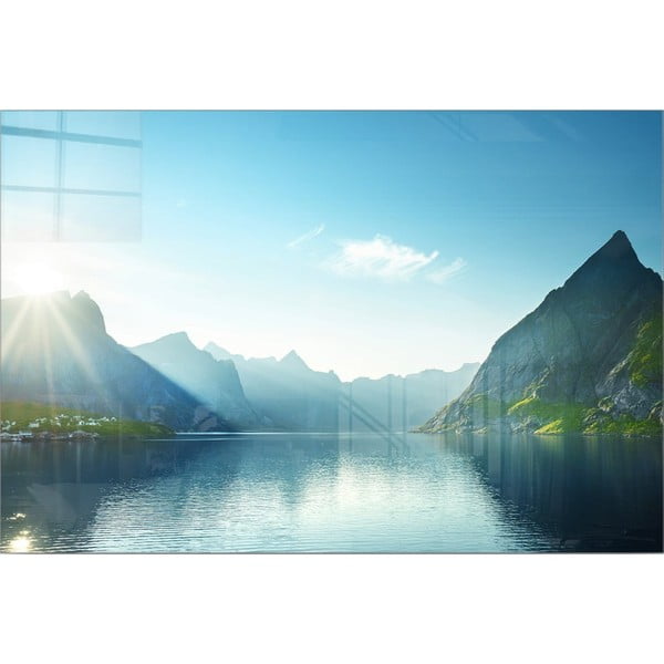 Staklena slika 100x70 cm Fjord - Wallity